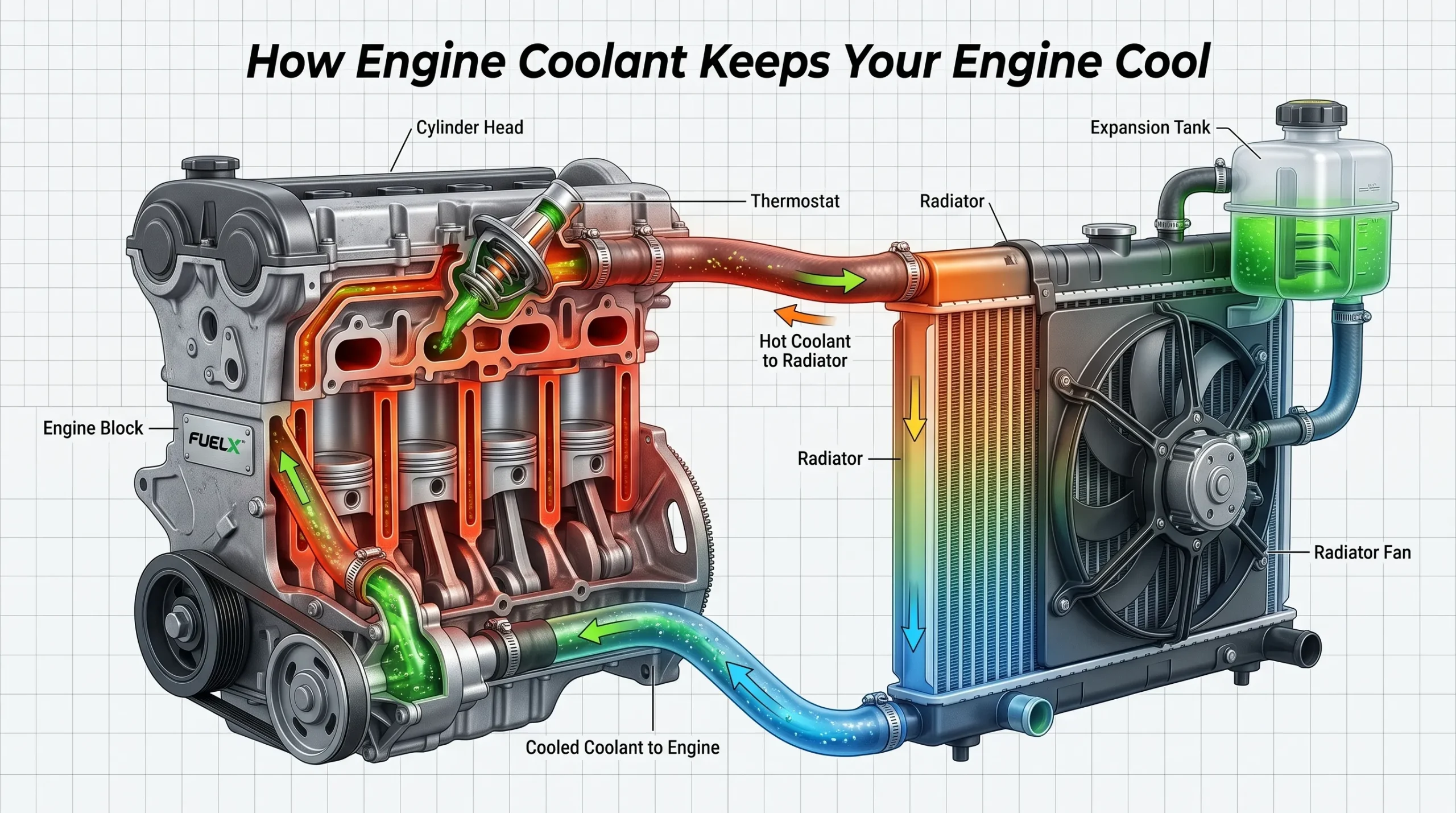Engine Oil vs Engine Coolant: What's the Difference? (Complete 2026 Guide) What Is Engine Coolant scaled