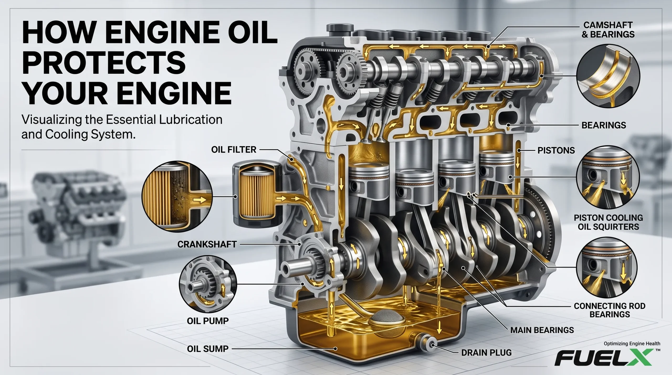 Engine Oil vs Engine Coolant: What's the Difference? (Complete 2026 Guide) What Is Engine Oil scaled